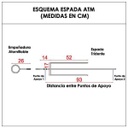 ESPADA INOXIDABLE PARA ATM (SOLA)